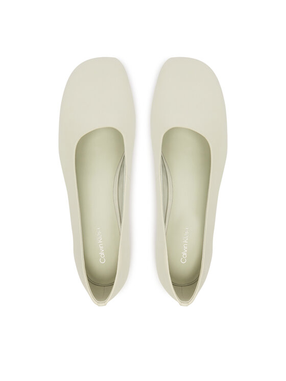 Calvin Klein Ballerine Calvin Klein Round Ballerina Lth HW0HW02943 Bianco