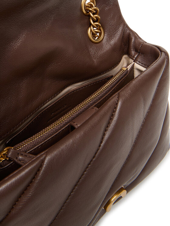 PINKO Kabelka PINKO Love Puff Mini CL PE 25 PLTT 100039 A0F2 Hnedá