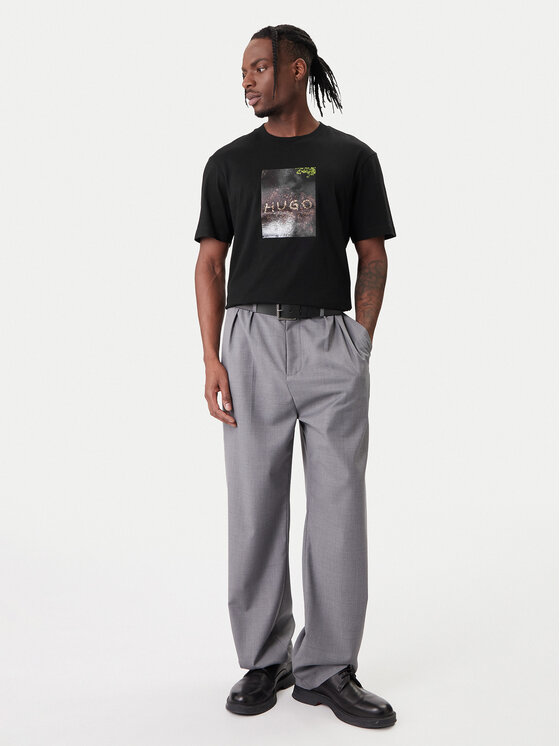 HUGO HUGO Camiseta Doreston 50554319 Negro Regular Fit