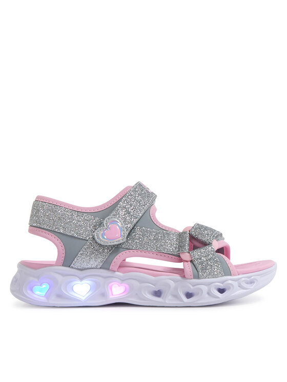 Skechers Босоніжки Skechers S-Lights: Heart Lights Sandal - Sugar Sparks 303114L/SLPK Срібний