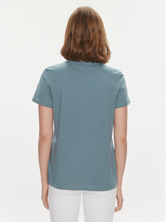 Tommy Hilfiger Tommy Hilfiger Camiseta Signature WW0WW41674 Azul Regular Fit