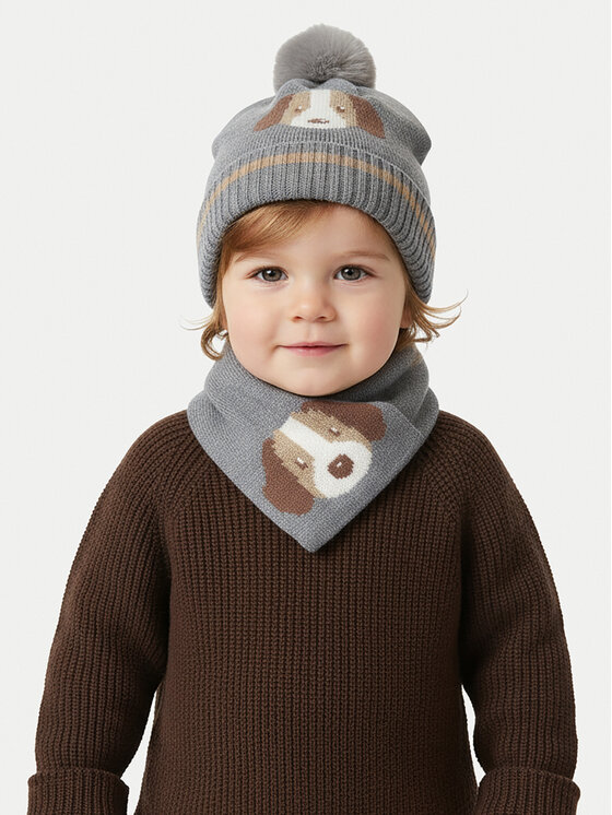 Mayoral Set čiapka a šál Mayoral 10018 Sivá