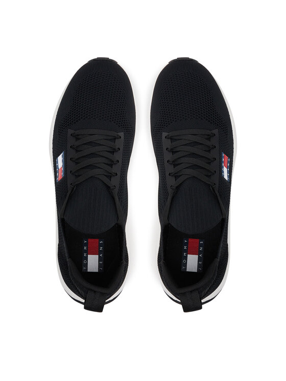 Tommy Jeans Tenisice Tommy Jeans Runner Kntitted EM0EM01555 Crna