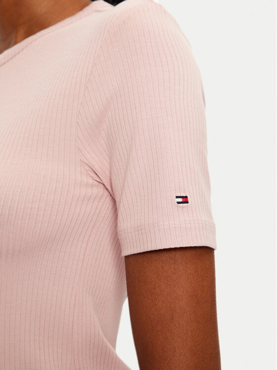 Tommy Hilfiger Tommy Hilfiger T-Shirt WW0WW43918 Ροζ Slim Fit