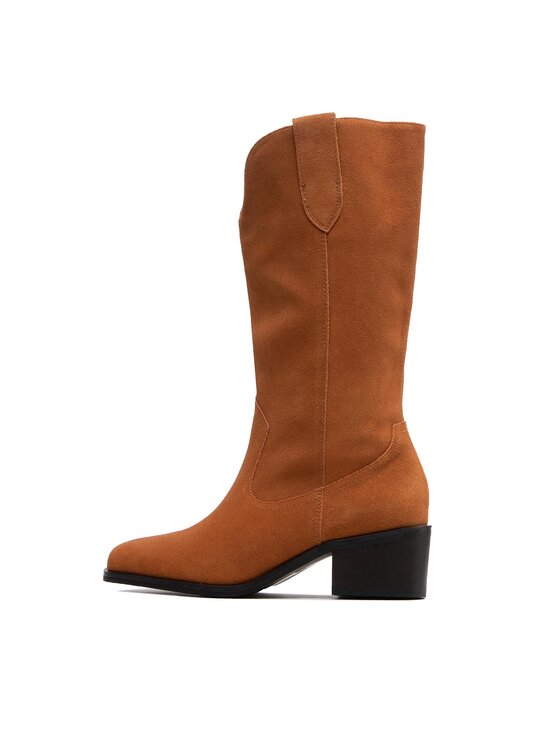 Simple Kovbojské topánky Simple SL-44-02-000113 Hnedá