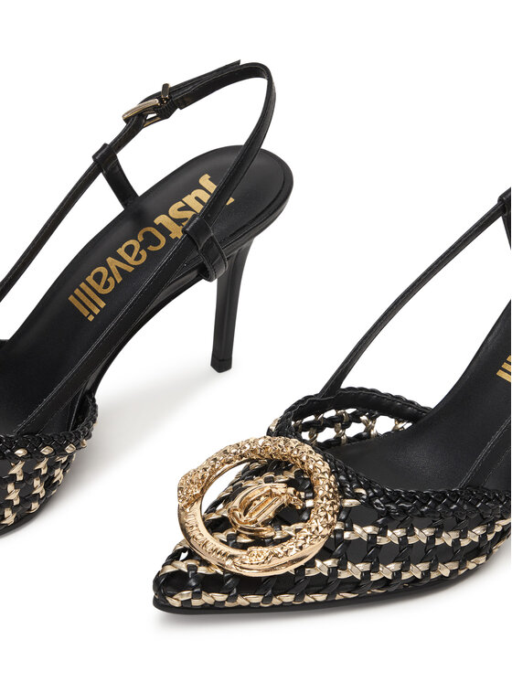 Just Cavalli Pantofi cu toc subțire Just Cavalli 80RA3S14 ZSE38 Negru