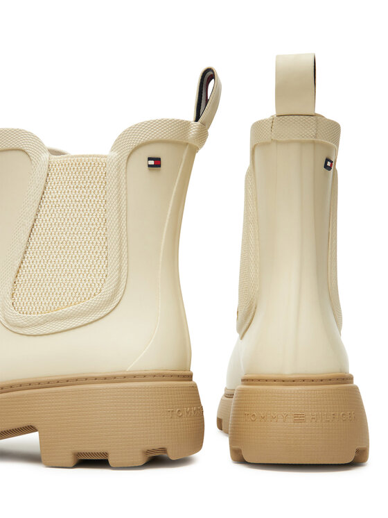 Tommy Hilfiger Gumijas zābaki Tommy Hilfiger Rubber Flag Cleated FW0FW08637 Bēšs