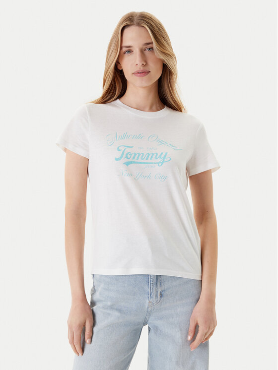 Tommy Jeans Tommy Jeans T-shirt Essential DW0DW21404 Bianco Regular Fit