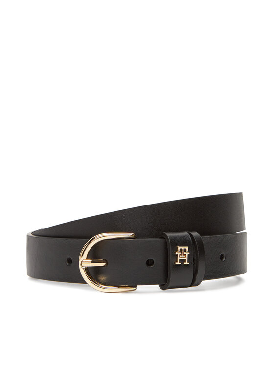 Tommy Hilfiger Dámský pásek Tommy Hilfiger Essential Effortless 2.5 Go AW0AW16836 Černá