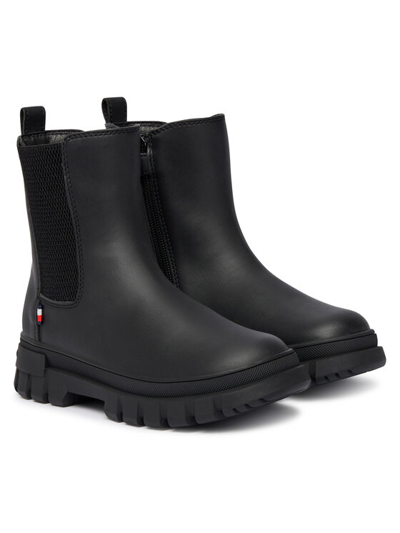 Tommy Hilfiger Боти Tommy Hilfiger T3X5-35295-1355 M Черен