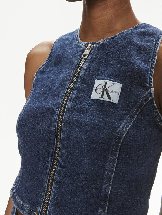 Calvin Klein Jeans Calvin Klein Jeans Top J20J222799 Blu Slim Fit