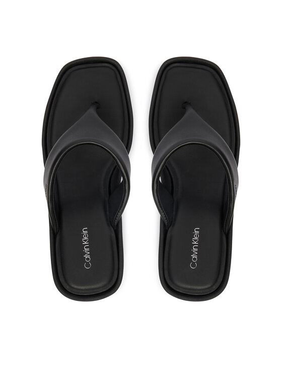 Calvin Klein Japanke Calvin Klein Wedge 70 Sndl Thong Lth HW0HW02880 Crna
