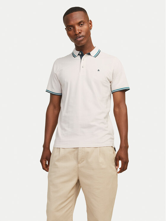Jack & Jones Jack & Jones Поло Paulos 12136668 Бежевий Slim Fit