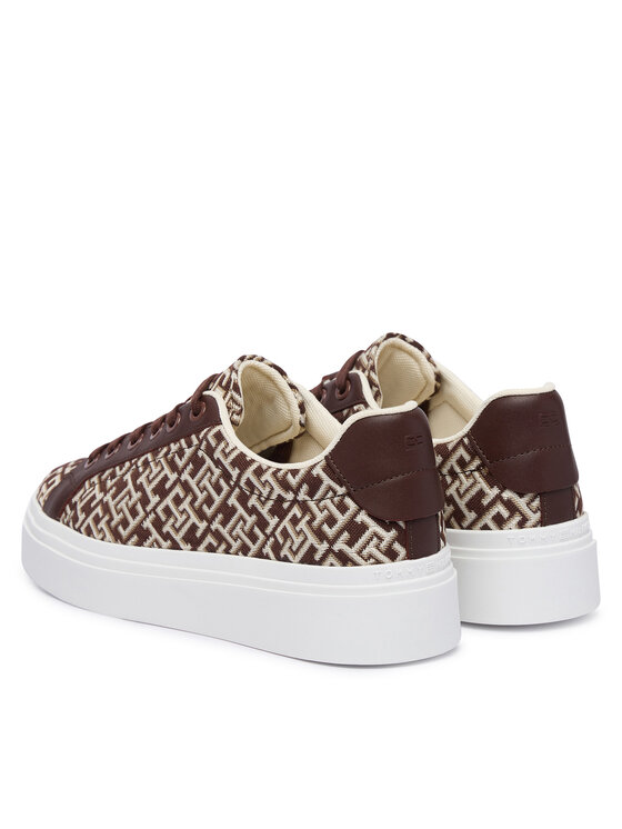 Tommy Hilfiger Сникърси Tommy Hilfiger Chic Platform Monogram FW0FW09398 Кафяв