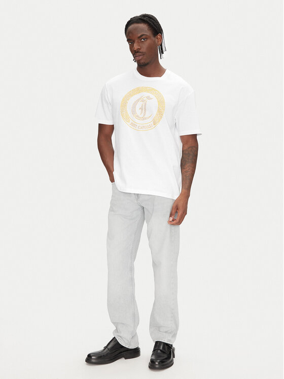 Just Cavalli Just Cavalli Футболка 78OAHE22 Білий Regular Fit