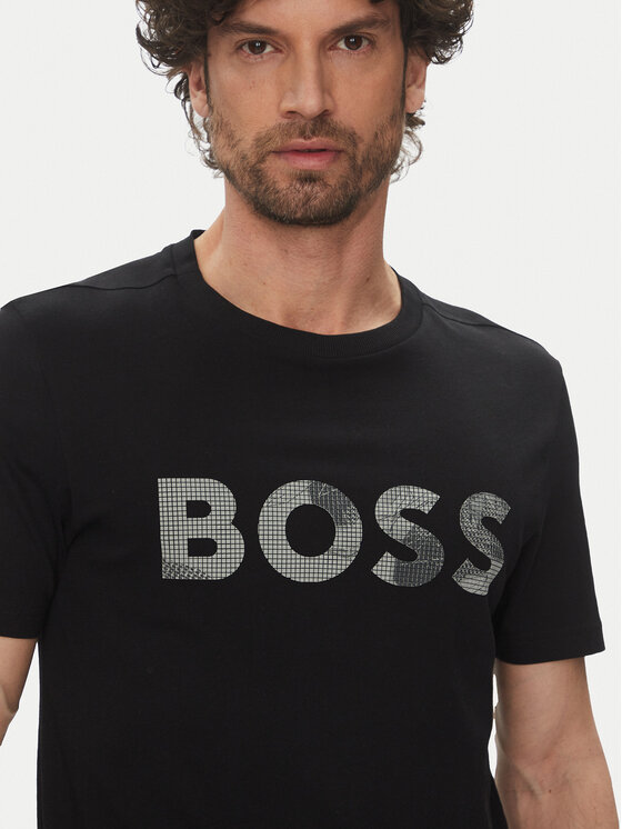 BOSS BOSS Футболка Glamping 50537834 Чорний Regular Fit
