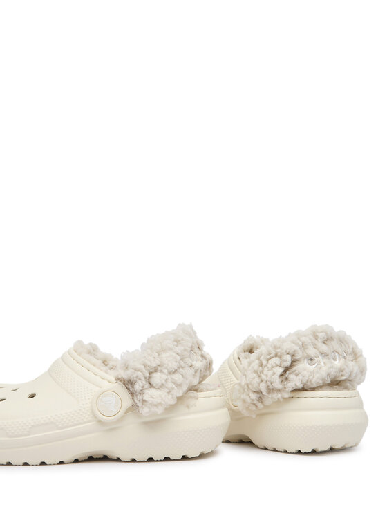Crocs Шльопанці Crocs Classic Fleece Lined Clog K 212856 Бежевий