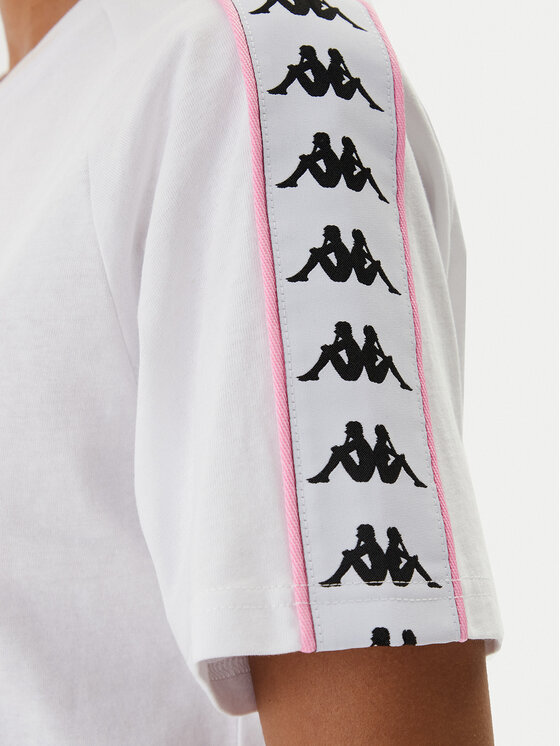 Kappa Kappa Camiseta Banda Adi 371U6WW Blanco Regular Fit
