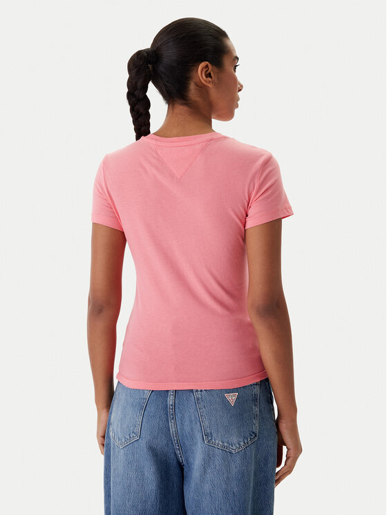 Tommy Jeans Tommy Jeans Camiseta DW0DW22273 Rosa Slim Fit