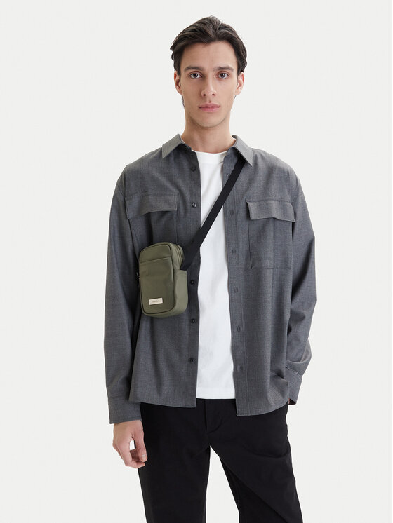 Calvin Klein Τσαντάκι Calvin Klein Sleek Slim Reporter LV04D3233G Πράσινο