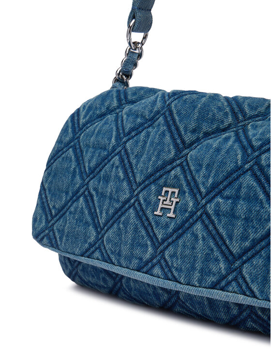 Tommy Hilfiger Τσάντα Tommy Hilfiger Th Feminine Shoulder Bag Denim AW0AW18865 Μπλε