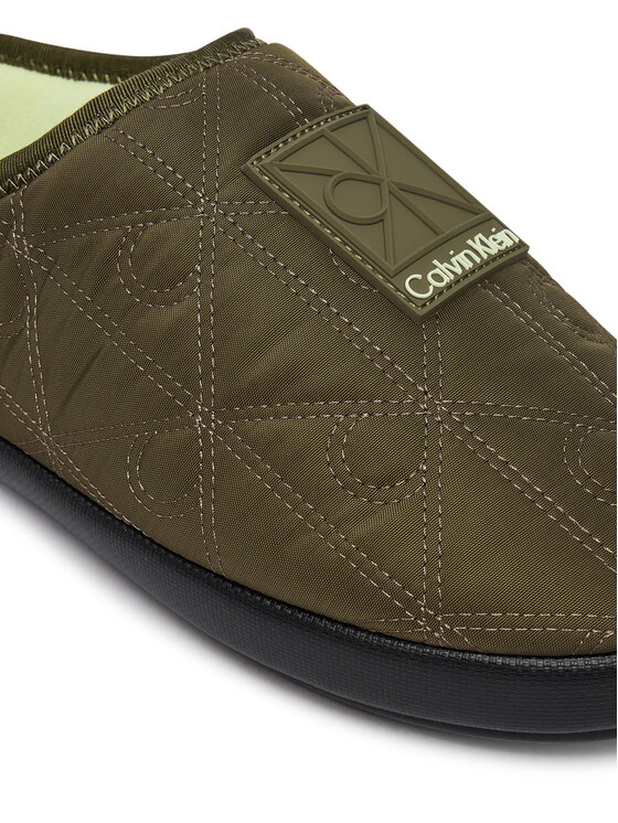 Calvin Klein Papuče Calvin Klein Home Slipper Quilted Rip Emblem HM0HM02280 Kaki