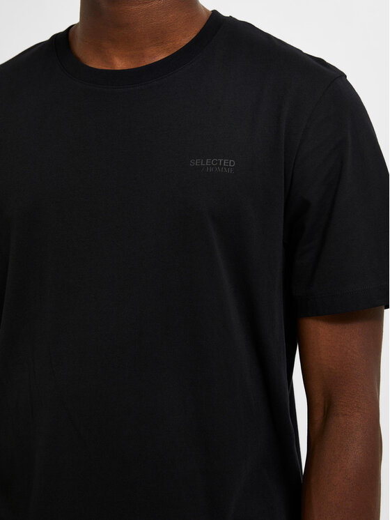 Selected Homme Selected Homme Majica Aspen 16087858 Črna Regular Fit