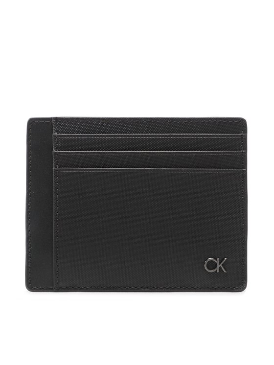 Calvin Klein Puzdro na kreditné karty Calvin Klein Ck Clean Pq Id Cardholder K50K510299 Čierna