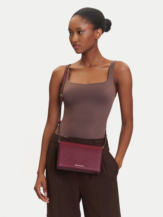 MICHAEL Michael Kors Geantă MICHAEL Michael Kors Jet Set Medium 32S4GJ6C6L Vișiniu