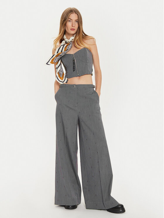 TWINSET TWINSET Топ 242AM2044 Сірий Slim Fit