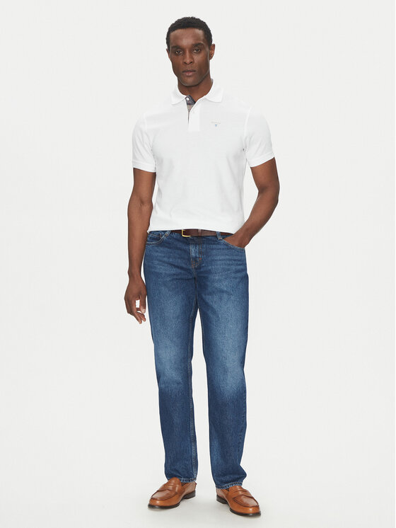 Barbour Barbour Поло Tartan MML0012WH11 Білий Tailored Fit