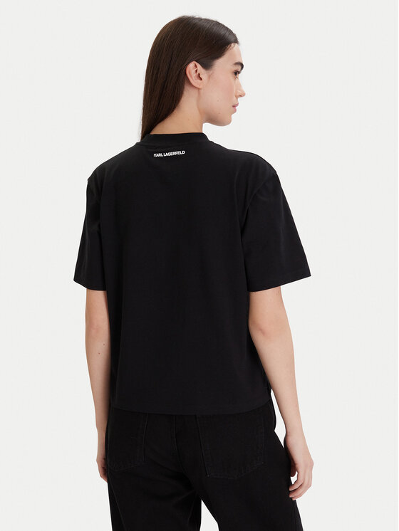 KARL LAGERFELD KARL LAGERFELD T-shirt A1W17013 Crna Relaxed Fit