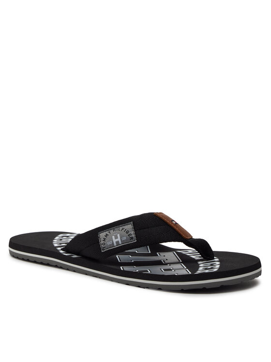 Tommy Hilfiger Джапанки Tommy Hilfiger Essential Th Beach Sandal FM0FM01369 Черен