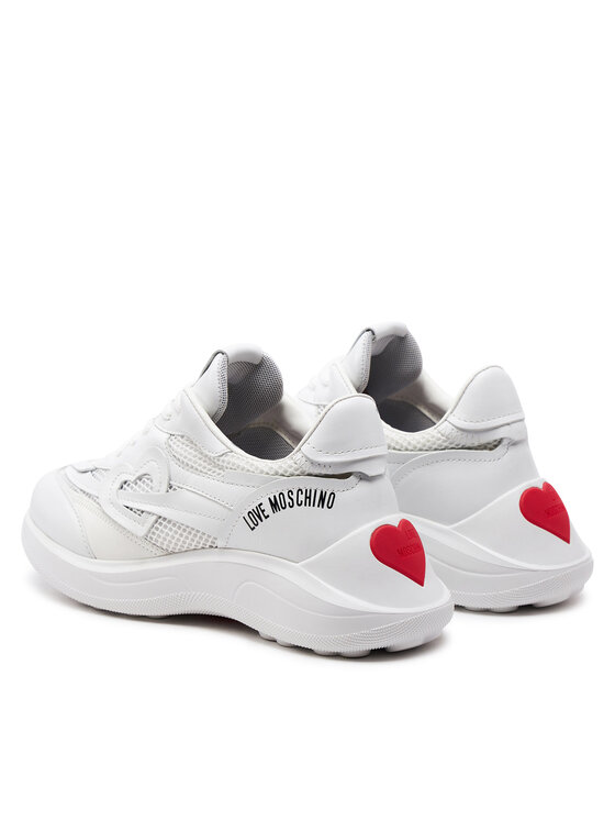 LOVE MOSCHINO Sneakersy LOVE MOSCHINO JA15366G1IIQA10A Biela