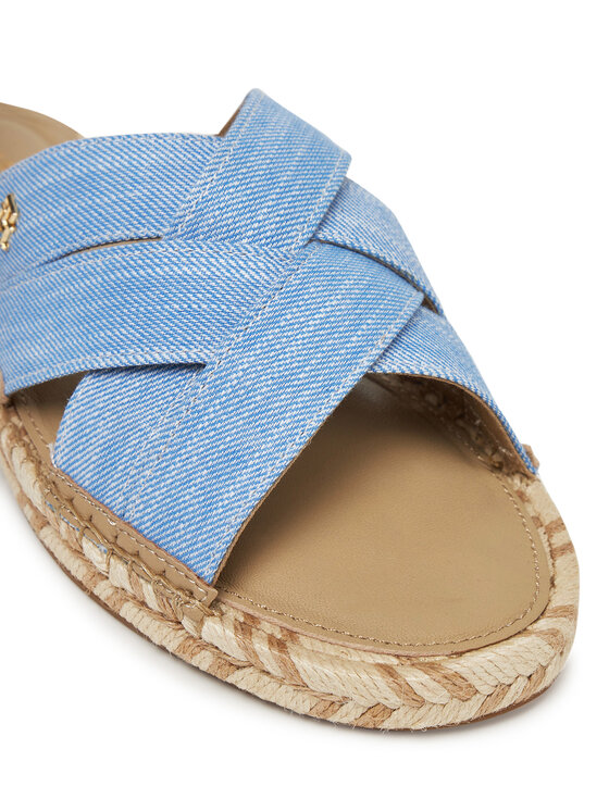 Tommy Hilfiger Espadrilles Tommy Hilfiger Chambray Espadrille Mule FW0FW08501 Kék