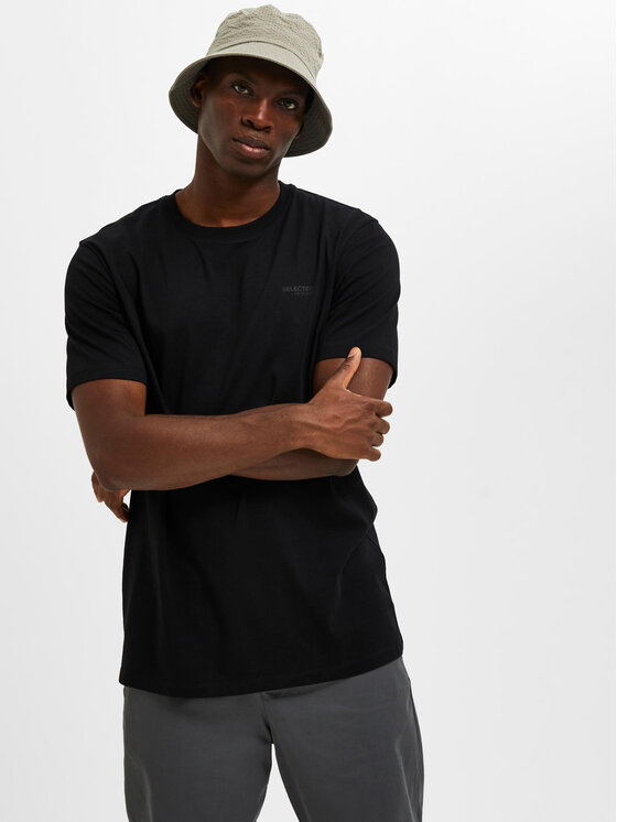 Selected Homme Selected Homme Camiseta 16087858 Negro Regular Fit