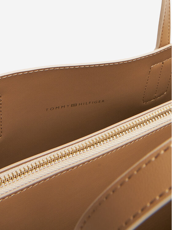 Tommy Hilfiger Kabelka Tommy Hilfiger Th Distinct Satchel AW0AW17463 Béžová