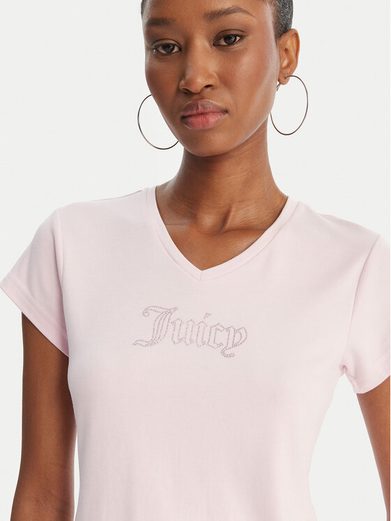 Juicy Couture Juicy Couture Camiseta Capped JCWCT126318 Rosa Slim Fit