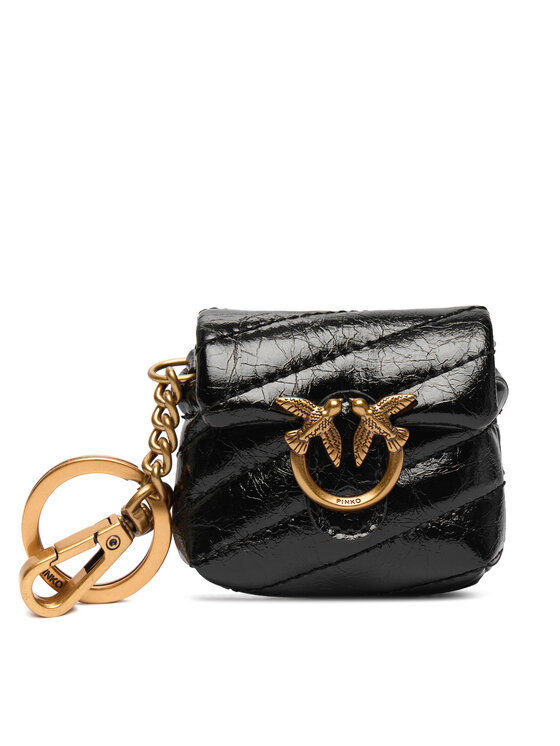 PINKO Prívesok PINKO Airpods Love Puff Microfiber Shiny Calf AI 25-26 PCPL 105869 A370 Čierna