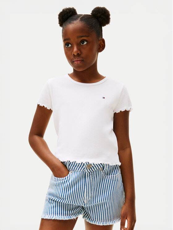 Tommy Hilfiger Tommy Hilfiger Póló Essential KG0KG08590 Fehér Regular Fit