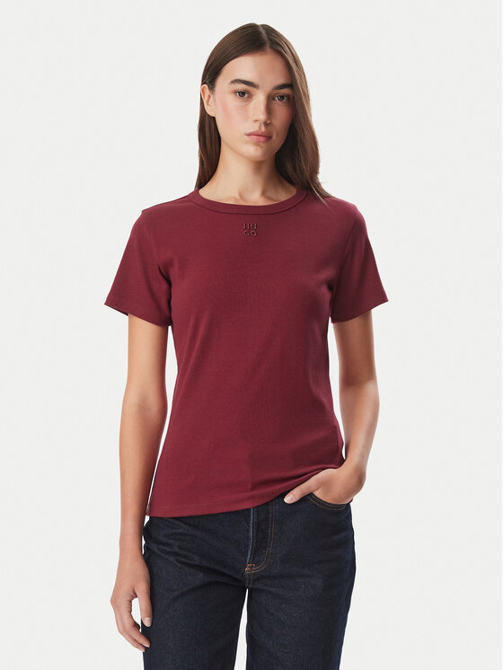 HUGO HUGO Camiseta Deloris  50512002 Rojo oscuro Slim Fit