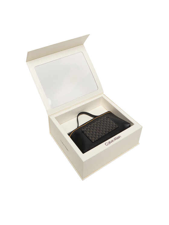 Calvin Klein Kosmetický kufřík Calvin Klein Emblem Aop Beauty Case Giftset LV04F1102G Černá