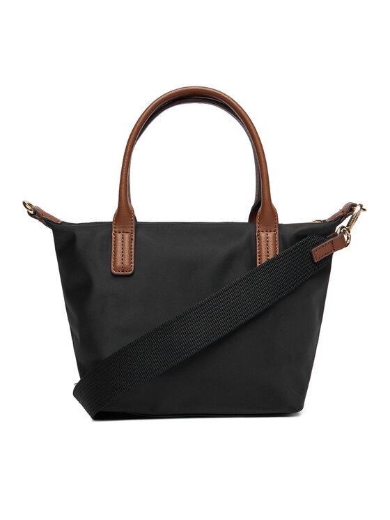 Tommy Hilfiger Geantă Tommy Hilfiger Popette Mini Tote AW0AW17709 Negru