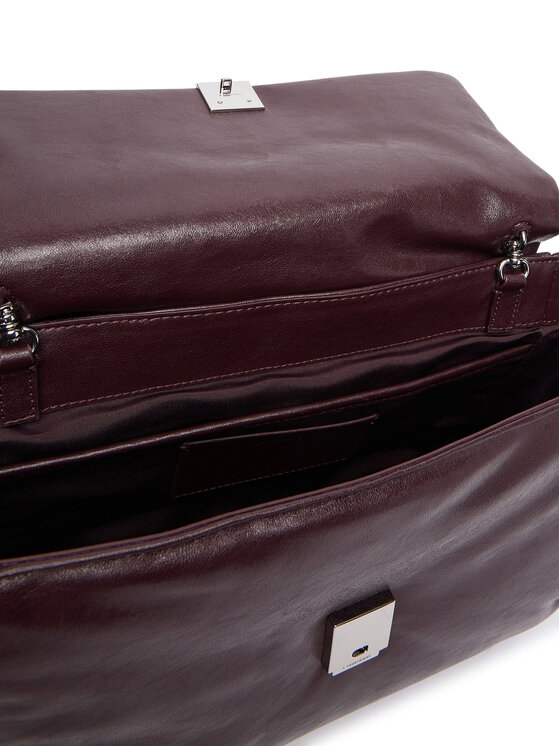 Calvin Klein Τσάντα Calvin Klein Emblem Hw Padded Satchel LV04F3615G Μπορντό