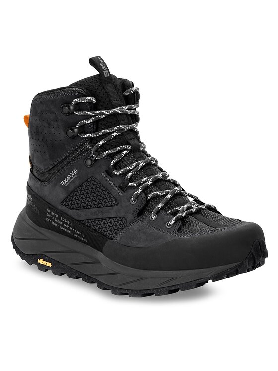 Jack Wolfskin Pārgājienu apavi Jack Wolfskin Terraquest Texapore Mid M 4056381 Melns