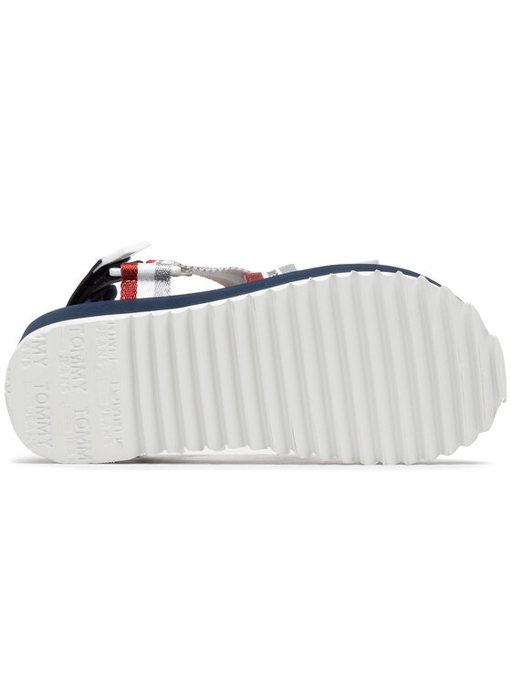 Tommy Jeans Sandales Tommy Jeans Lurex Webbing Strappy Sandal EN0EN01325 Daudzkrāsains