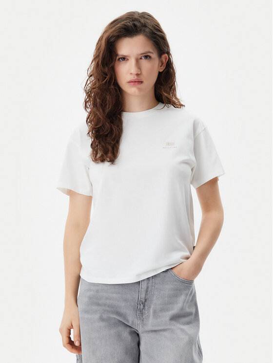 Napapijri Napapijri Póló S-Nina NP0A4H87 Fehér Regular Fit