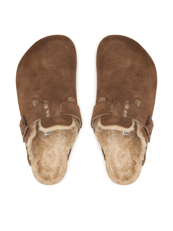 Birkenstock Παντόφλες Birkenstock Boston Shearling 1032440 Καφέ