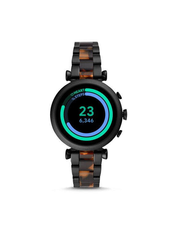 Fossil Viedpulkstenis Fossil Sloan Hr FTW6042 Melns