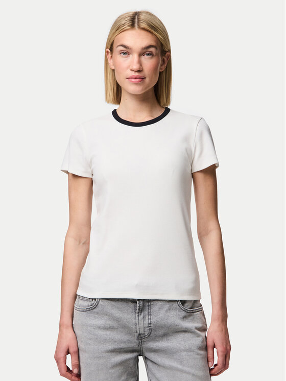 Pieces Pieces Majica May 17154483 Bela Slim Fit